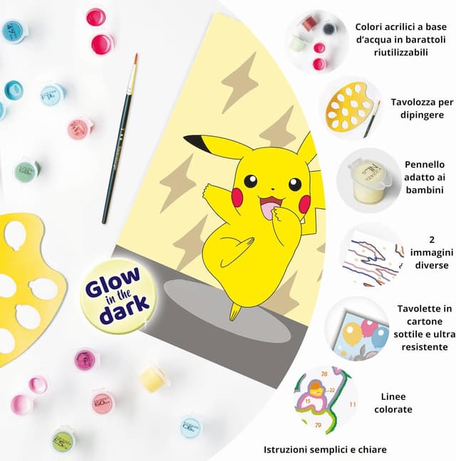 Detalle de Ravensburger Creart Pikachu kit pittura per bambini 🎨