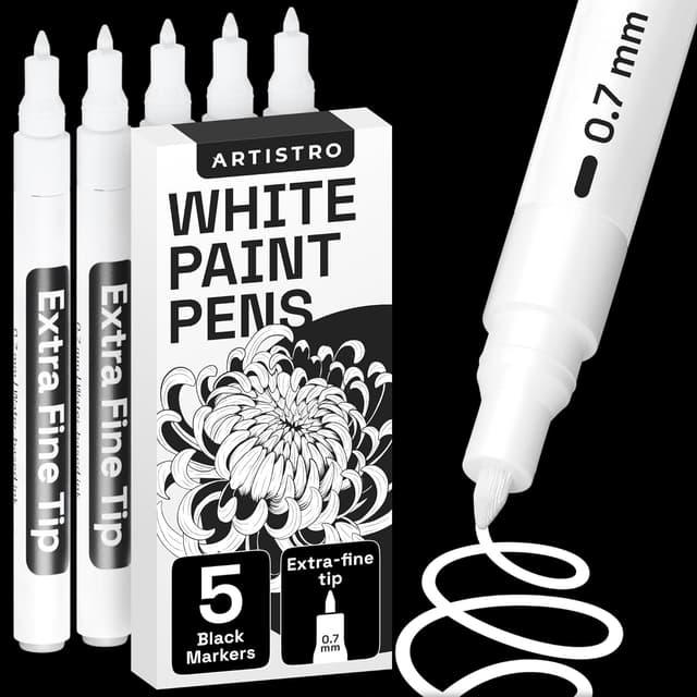Detalle de ARTISTRO 5 White Paint Pen for Glass Marking ⚙
