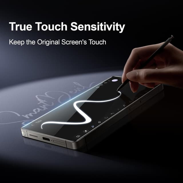 Detalle de SMARTDEVIL 3-Pack Tempered Glass Screen Protector for Samsung Galaxy S25/S24 (with fingerprint reader compatibility)