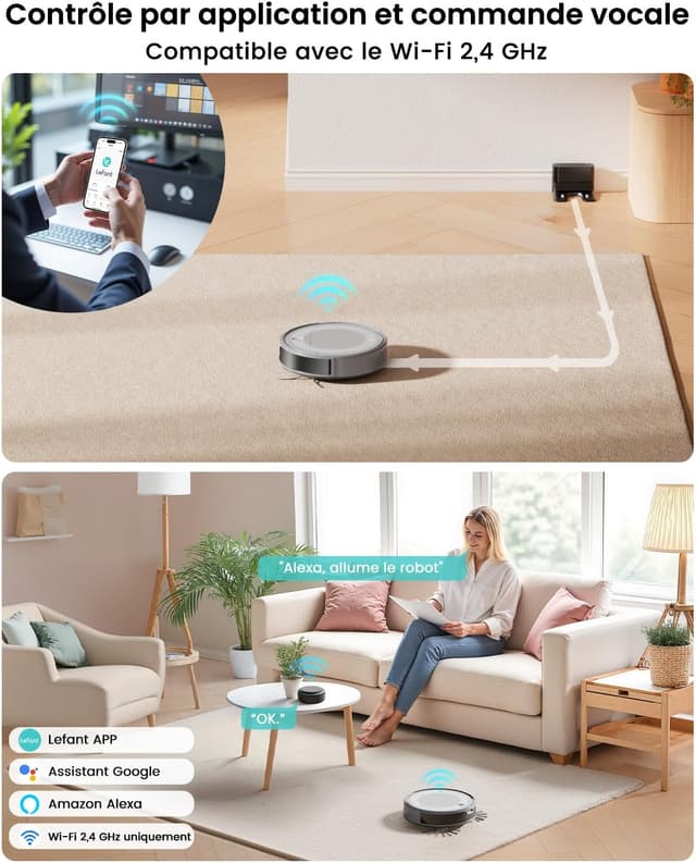 Thumbnail 6 de Lefant M310 Ultra — aspirateur robot 6000 Pa avec navigation laser ToF et évitement précis des obstacles