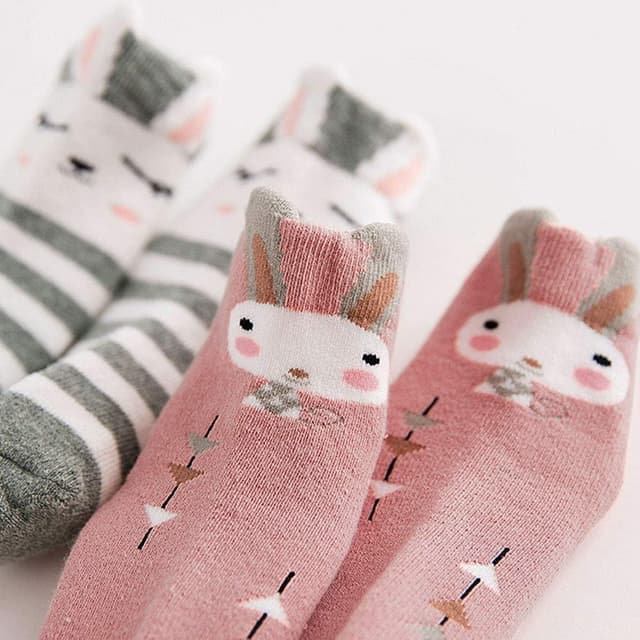 Detalle de LOFIR Calzini termici in cotone per bambina, caldi invernali antiscivolo (6 paia), taglia 20-34