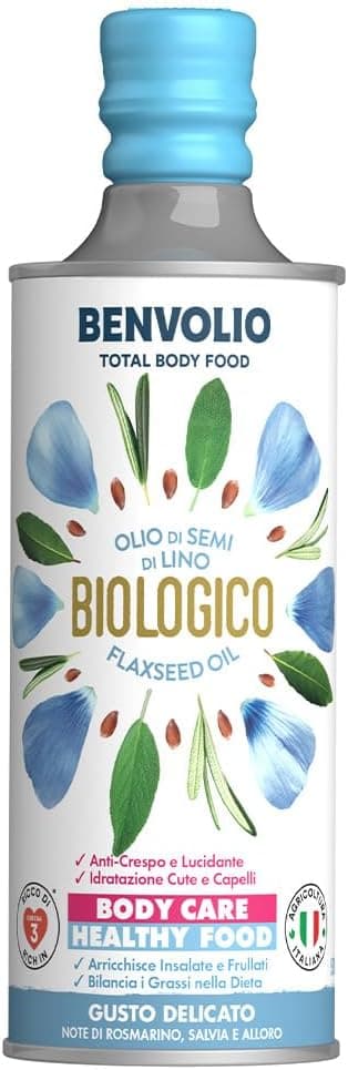 Detalle de BENVOLIO Aceite de Semillas de Lino Orgánico 500 ml
