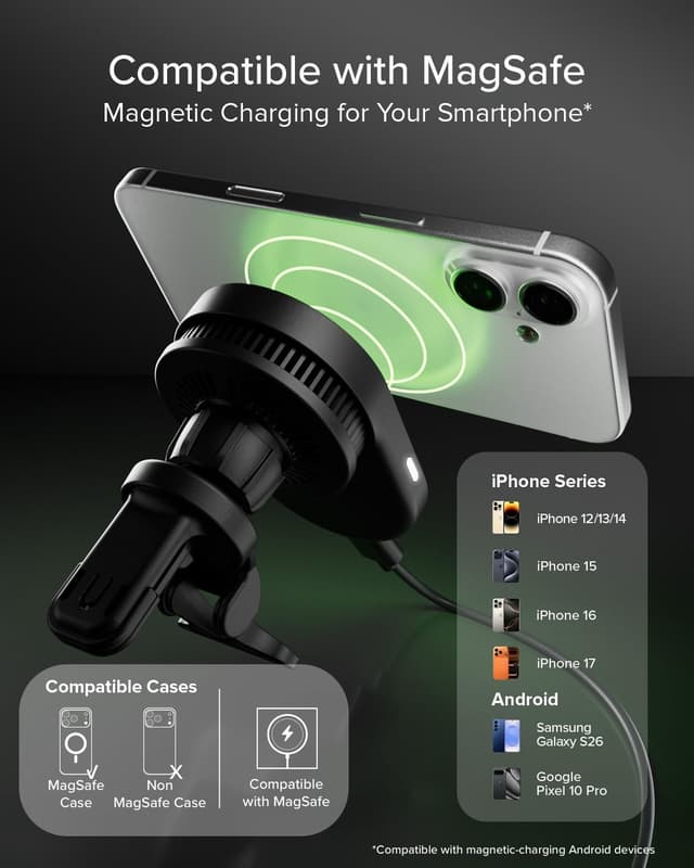 Thumbnail 3 de SBS Qi2 Cargador MagSafe para coche 25 W