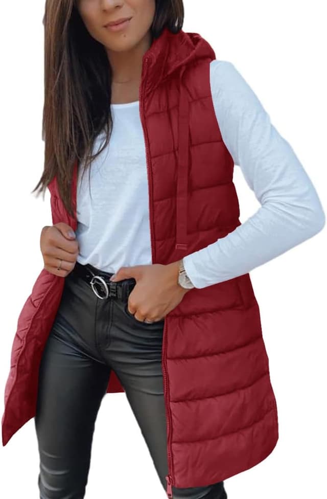 Thumbnail 6 de Veatzaer Long Puffer Vest 100% Polyester