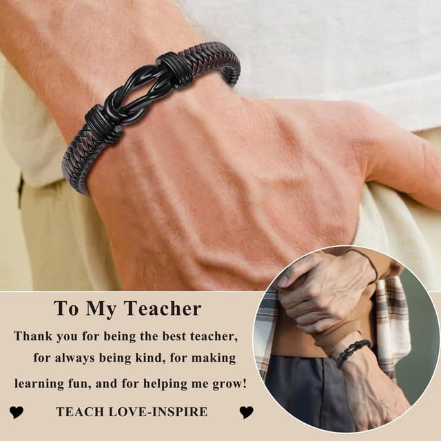 Detalle 2 de Leather Bracelet Magnetic Clasp 2 Sizes