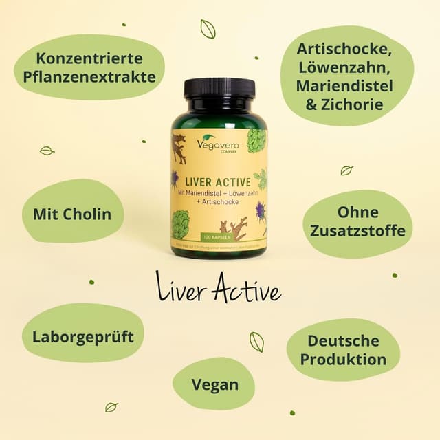 Detalle 2 de Vegavero Leber Komplex 120 Kapseln