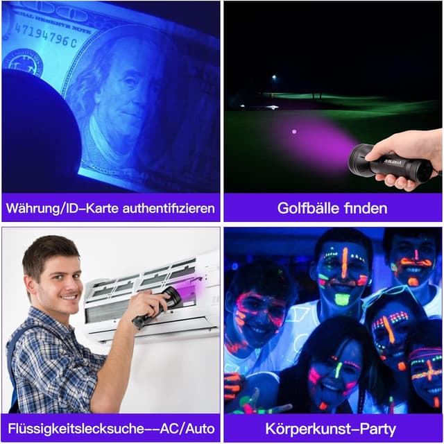 Thumbnail 2 de Vansky UV Schwarzlicht Taschenlampe 395nm