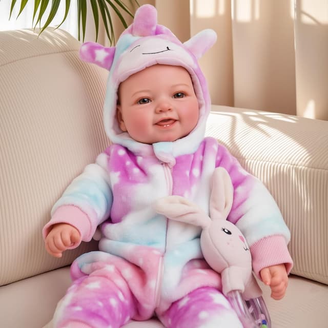 Thumbnail 6 de BABESIDE Baby Doll Mia (17-inch) lifelike newborn-style cloth body reborn doll for girls aged 3+