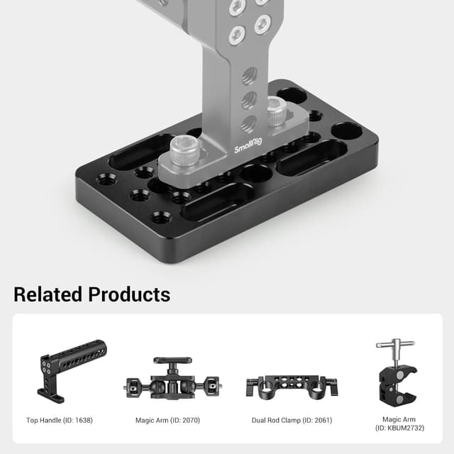 Detalle de SMALLRIG Mini cheese plate universelle 1598 pour camera rig