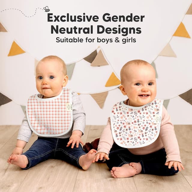 Thumbnail 5 de Sweet Charm 8-Pack Organic Baby Bibs for 0-24 Months