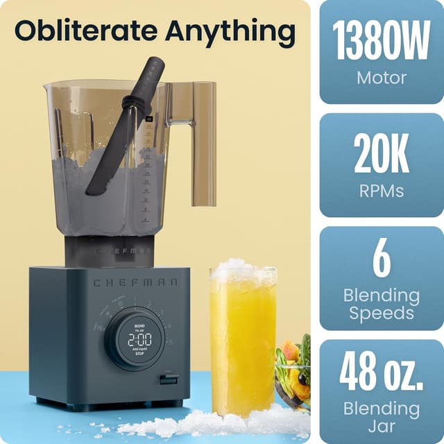 Detalle de Chefman Obliterator 48 oz Countertop Blender