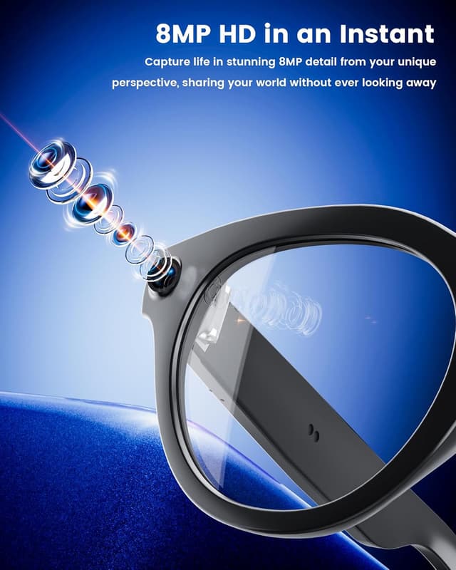 Thumbnail 2 de Orpnkna Smart Glasses 8MP camera