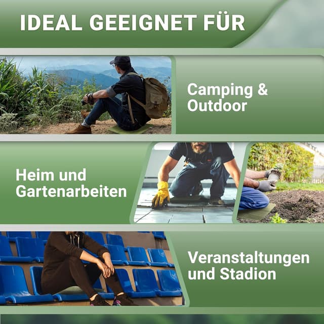 Thumbnail 4 de Alpenwert Outdoor Sitzkissen Faltbar 2er Set