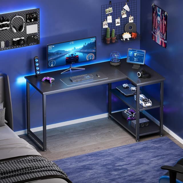 Thumbnail 6 de Coleshome Gaming Tisch 120x70 Eckschreibtisch