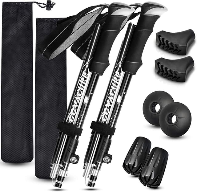 Detalle de COVACURE Walking Poles 2-pack collapsible hiking sticks