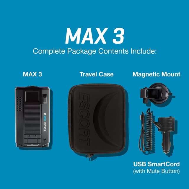 Thumbnail 6 de Escort MAX 3 Laser Radar Detector with Bluetooth, OLED Display, and AutoLearn Technology