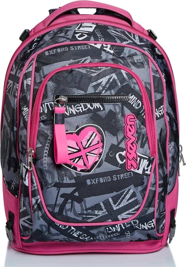 Thumbnail 6 de Seven Trolley New Tech Keep Flag 3in1 (trolley scomponibile) Rosa, zaino sganciabile da scuola e viaggio