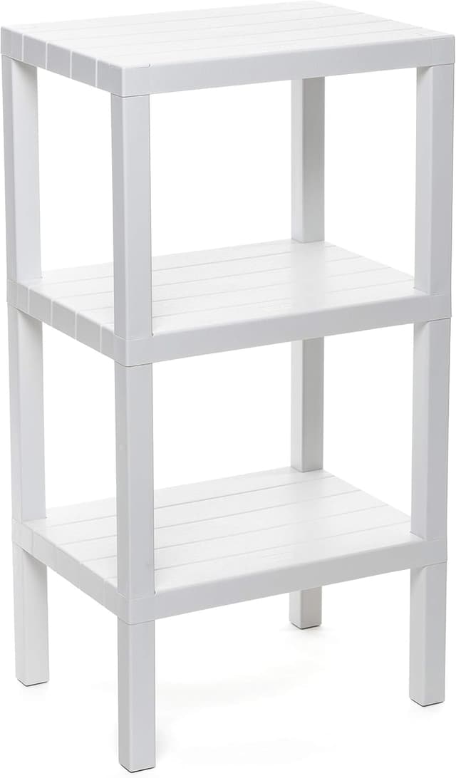 Thumbnail 6 de TATAY Scaffale Bagno Lombok a 4 ripiani grigio, resistente all’umidità fino a 40 kg