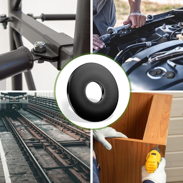 Thumbnail 6 de Jeboler Unterlegscheiben M6 Schwarz aus Edelstahl A2 (V2A), DIN 9021, 25 Stück