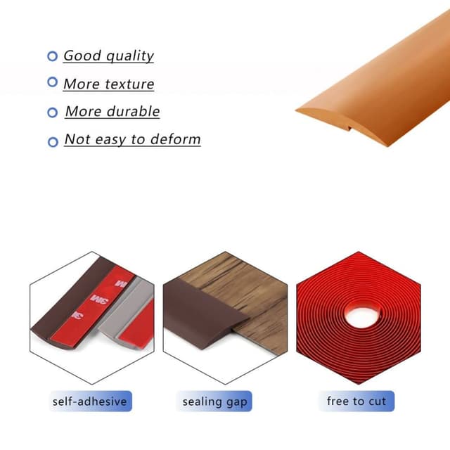 Thumbnail 4 de Rampe seuil adhésive PVC 2 m pour transition 5 mm