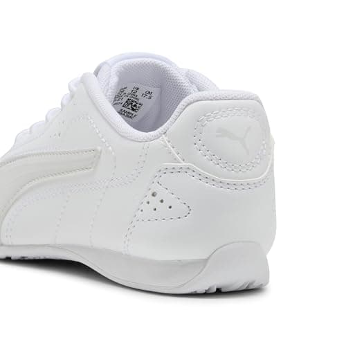 Detalle de PUMA Catch Kids zapatillas infantiles para niño, blanco con gris (35 EU) – modelo Catch AC PS