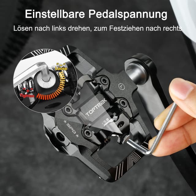 Detalle 1 de Toptrek SPD Klickpedale 9/16 Zoll