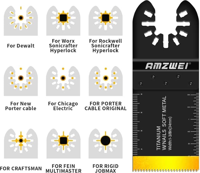 Thumbnail 6 de 50PCS Titanium Multi Tool Blades Kit for Oscillating Multi Tools (Universal, Quick Release)