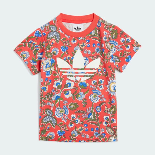 Detalle 2 de adidas Originals x Liberty London Bebé Conjunto Rojo