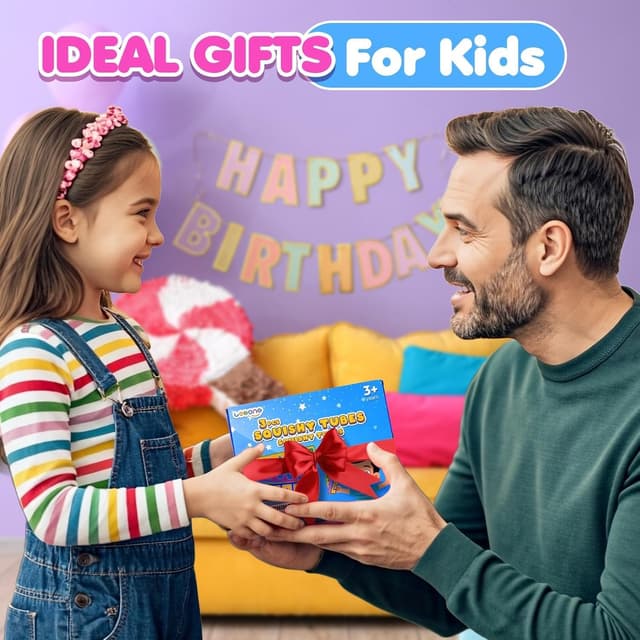 Detalle de LESONG 3-Pack Sensory Fidget Toys for Kids – Squishy calming goo sensory tubes for preschool