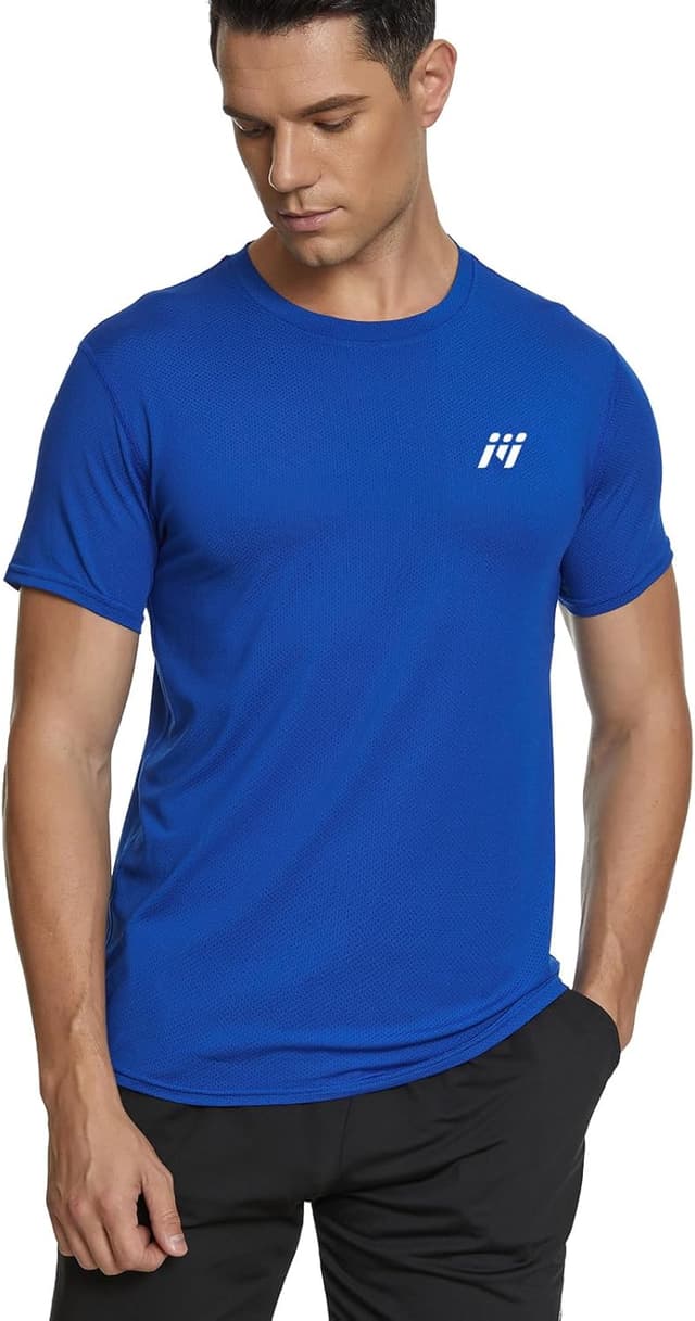 Thumbnail 6 de MEETWEE Sportshirt Herren – kurzärmeliges Mesh-Laufshirt mit 4-Wege-Stretch