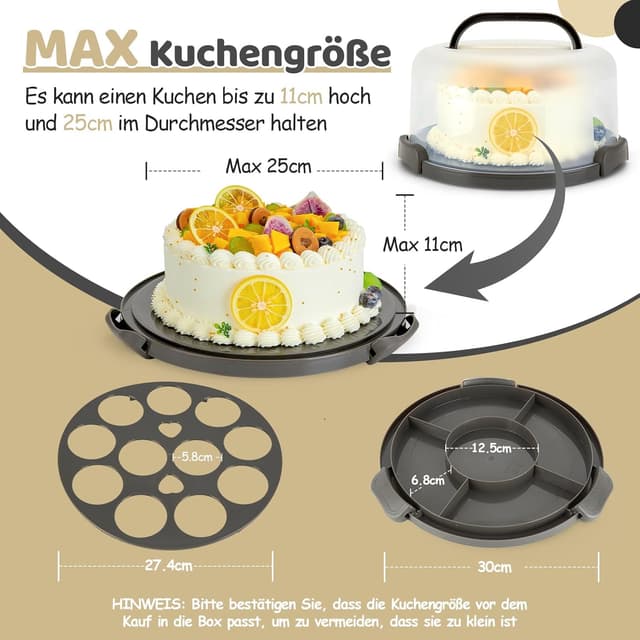 Thumbnail 4 de Ohuhu Kuchen Transportbox 25,4 cm