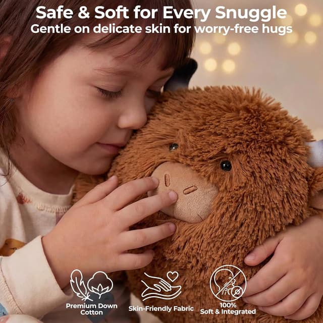 Thumbnail 6 de Mewaii Cute Cow Plush Pillow – Kawaii Highland Cow Squishy Cuddle Pillow (13")