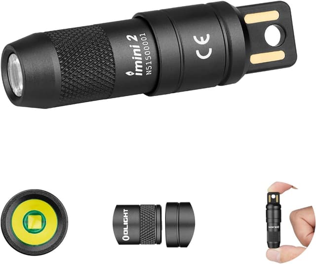 Detalle de OLIGHT iMini 2 Mini LED – USB-wiederaufladbare Schlüsselbund-Taschenlampe mit Magnetbasis