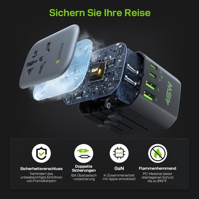 Thumbnail 1 de EPICKA Reiseadapter 45W USB Reiseadapter