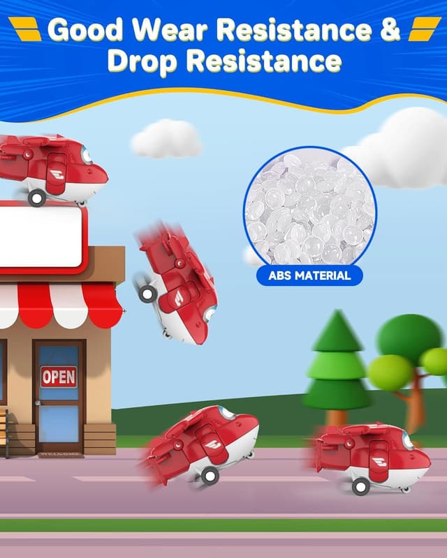 Detalle de Super Wings Transformable Toys 2 Inch, 15-Piece Jet Playset (2") for Kids Ages 3–5