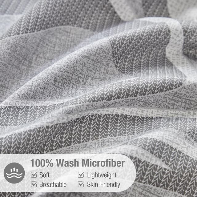 Thumbnail 4 de Lekesky Funda Nórdica 220x240cm 🛏 Gris 3 piezas