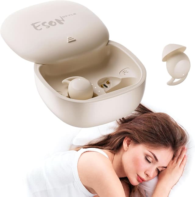 Detalle de esonstyle Schlafkopfhörer für Seitenschläfer – Mini Bluetooth 6.0 mit IPX6, kabellos