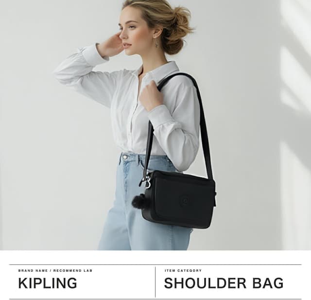 Detalle 2 de Kipling ABANU M Mittelgroße Umhängetasche