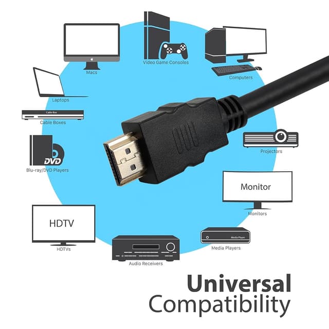 Detalle de 4K HDMI 2.0 Kabel (3 m) Light Galaxy – High Speed mit Ethernet, Audio-Rückkanal & HDCP
