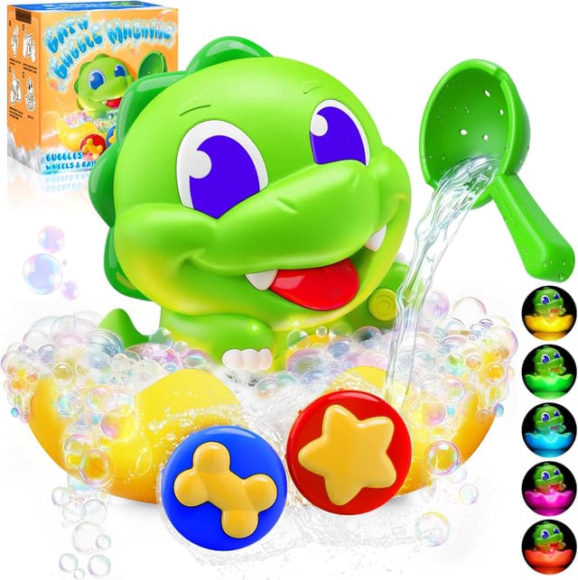Imagen de Cute Dinosaur Bubble Machine 1 for Baby Bath Toys en OfertitasTOP