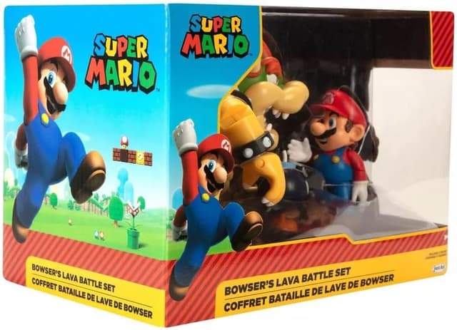 Thumbnail 6 de Nintendo Super Mario Figuren-Set „Mario vs. Bowser“ (Bowser ca. 15 cm, Mario ca. 10 cm) – Wave 1