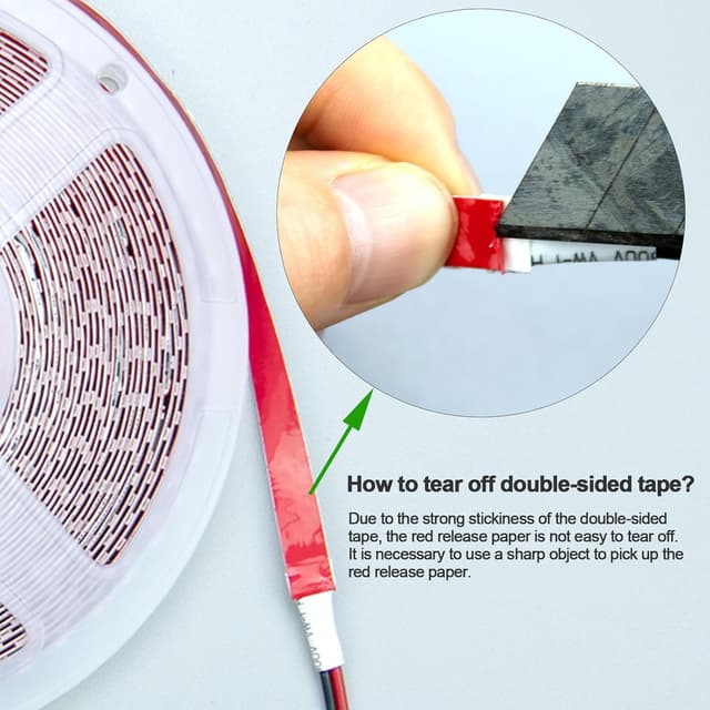 Detalle 2 de GOMING 10 m LED-Strip Natürliches Weiß 4000K (24V) – selbstklebend, 1200 LEDs, IP20