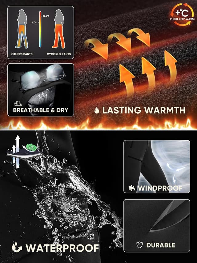 Thumbnail 3 de Cycorld Women's Snow Ski Pants Fleece Lined Waterproof Flare