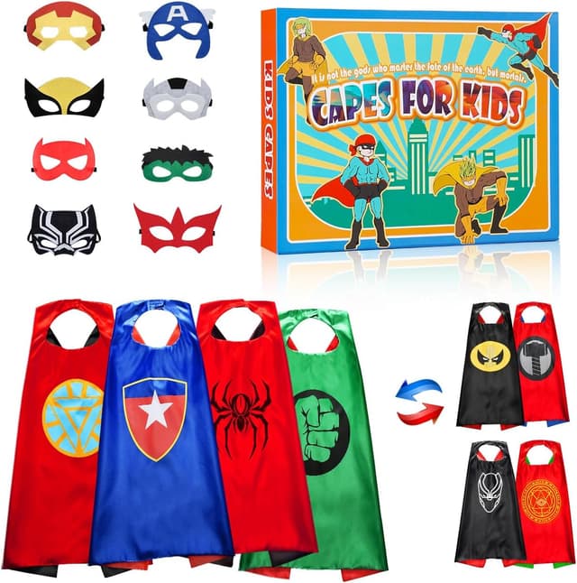 Thumbnail 1 de Roko Toys Superhero Capes for Kids 4-Pack