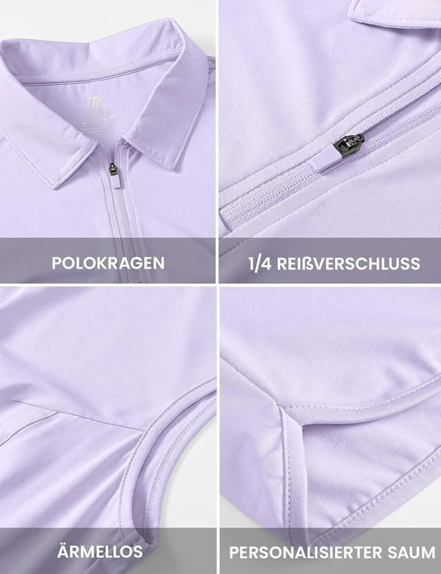 Thumbnail 5 de Rdruko Polo Damen ärmellos Atmungsaktiv Schnelltrocknend