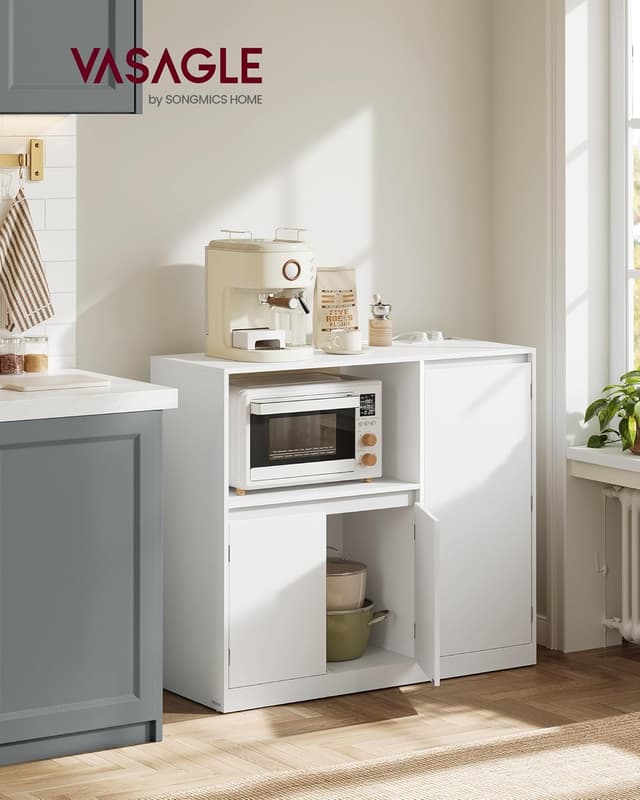 Detalle 2 de VASAGLE BBK373WB01 buffet cuisine 53 cm