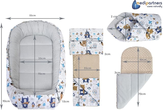 Thumbnail 1 de Medi Partners Nido Bebe Recien Nacido 🍼 Juego de 5 Piezas