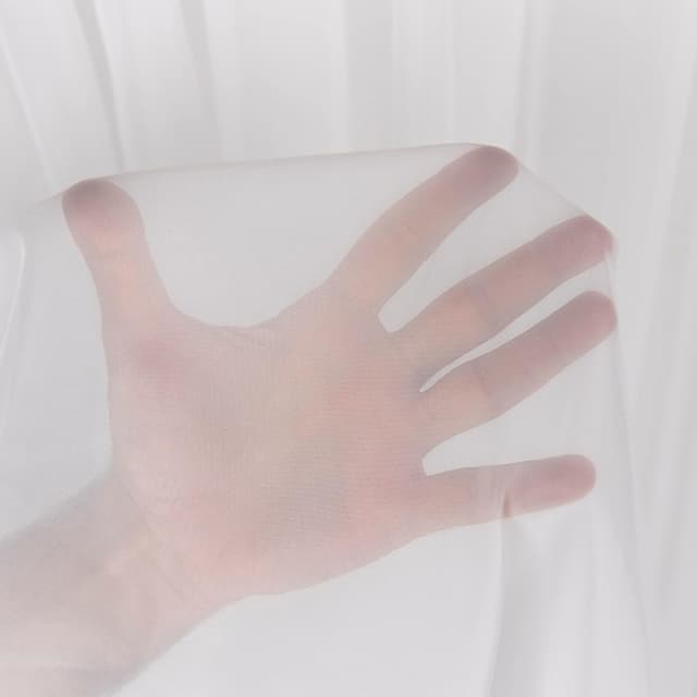 Detalle de Weiße Voile halbtransparente Vorhänge mit Kräuselband und Bleibandabschluss (230 x 200 cm)