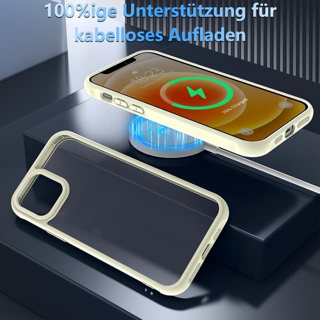 Detalle de Hensinple coque iPhone 12 / 12 Pro avec verre trempé antichoc 2 couches (blanc)