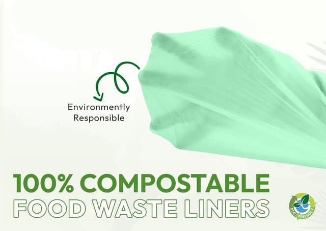 Detalle 2 de Haya Home 6L to 7L Eco Green 156 Compostable Bin Bags